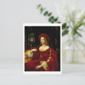 アラゴンのジャンヌポートレート（1500年～77年）Aの妻 ポストカード (スタンド正面)