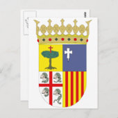 アラゴンコートオブアームズ公式スペインのシンボルHeraldry ポストカード (正面/裏面)