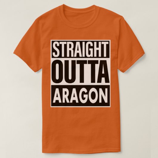 アラゴン名ストレートアウトタアラゴン Tシャツ (デザイン正面)