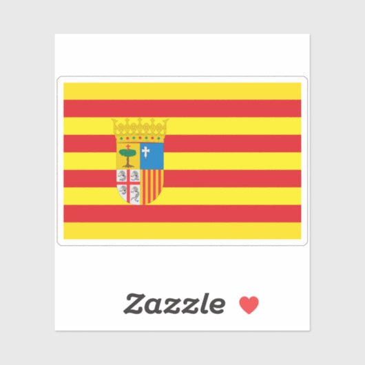 アラゴン国旗 シール (シート)