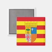 アラゴン国旗(自律コミュニティ)スペイン マグネット (正面/裏面)
