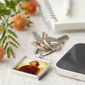 アラゴン白熱［赤熱］光を放つン キーホルダー (側面)