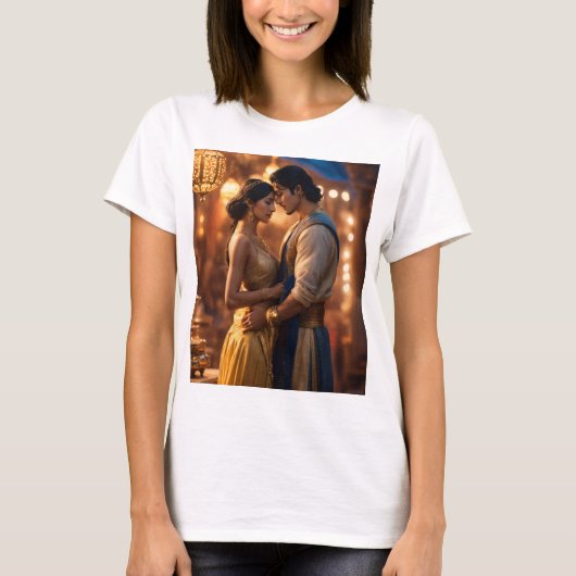 アラジンとジャスミンdesigen t shurt tシャツ (正面)