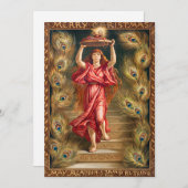 アラジンのランプから炎のランプを持つ女性 シーズンカード (正面/裏面)