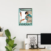 アラジン中国のヴィンテージ魔法イラストレーション ポスター (ホームオフィス)