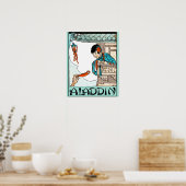 アラジン中国のヴィンテージ魔法イラストレーション ポスター (キッチン)