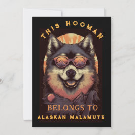 アラスおもしろいカンマラムテドッグの親パーソナライズされた 案内状