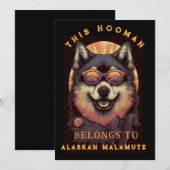 アラスおもしろいカンマラムテドッグの親パーソナライズされた 案内状 (正面/裏面)