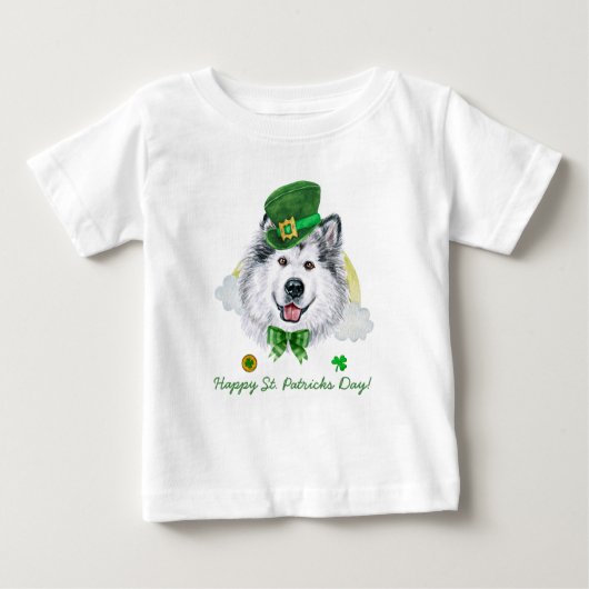 アラスおもしろいカンマラムテ金ゴールドセントパトリックスの日 ベビーTシャツ (正面)