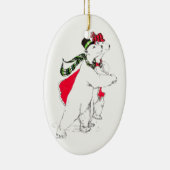 アラスおもしろいワイルドライフクリスマスオーバルオーナメント セラミックオーナメント (右)