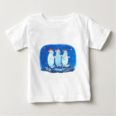 アラスカお洒落のクリスマス野生生物 ベビーTシャツ (正面)