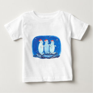 アラスカお洒落のクリスマス野生生物 ベビーTシャツ