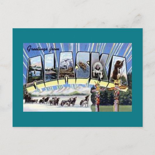 アラスカからの挨拶 ポストカード (正面)