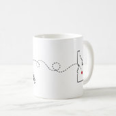 アラスカからアイダホへ – ハート2ハート コーヒーマグカップ (正面右)