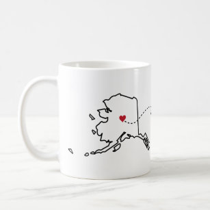 アラスカからネブラスカへ-ハート2ハート コーヒーマグカップ