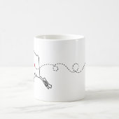 アラスカからミネソタへ – ハート2ハート コーヒーマグカップ (中央)