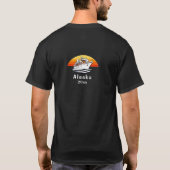 アラスカでのサンセット クルーズ ブラック カスタマイズ Tシャツ (裏面)