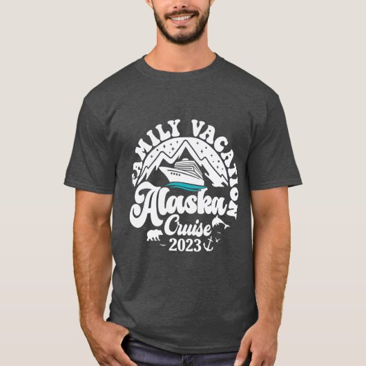 アラスカでの家族クルーズ オーバーサイズ Tシャツ (正面)