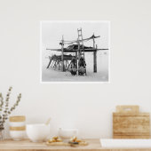 アラスカでの食料の貯蔵1916 ポスター (キッチン)