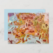 アラスカのイラスト入りヴィンテージポストカード ポストカード (正面/裏面)