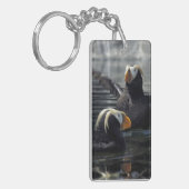 アラスカのエトピリカ キーホルダー (正面左)