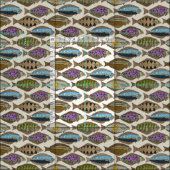 アラスカのオヒョウの真珠 ファブリック (タイル)