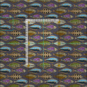 アラスカのオヒョウの薄暗がり ファブリック (タイル)