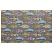 アラスカのオヒョウの薄暗がり ファブリック (ファットクウォーター)