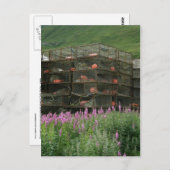 アラスカのオランダ港に保管されている倉庫 ポストカード (正面/裏面)