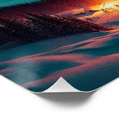 アラスカのオーレオラ・ボレアリス ポスター (コーナー)