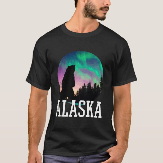 アラスカのオーロラ鑑賞バケーション Tシャツ (正面)