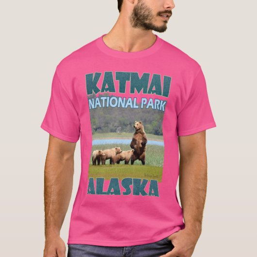 アラスカのカトマイ国立公園 Tシャツ (正面)