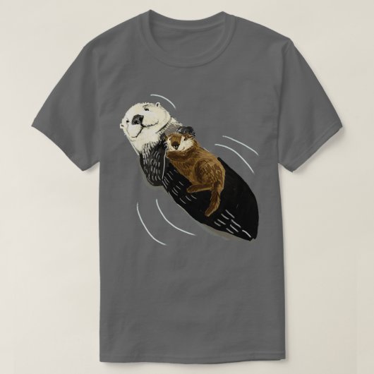 アラスカのカワウソ Tシャツ (デザイン正面)