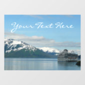 アラスカのクルーズバケーショントラベルフォト ウィンドウサイン (シート)