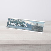 アラスカのクルーズバケーショントラベルフォト デスクネームプレート (正面)