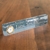 アラスカのクルーズバケーショントラベルフォト デスクネームプレート (側面)