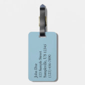 アラスカのクルーズバケーショントラベルフォト ラゲッジタグ (裏面縦)