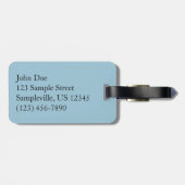 アラスカのクルーズバケーショントラベルフォト ラゲッジタグ (裏面横)