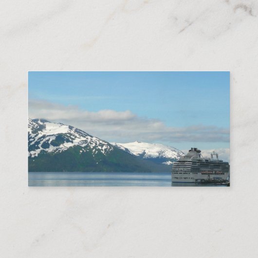 アラスカのクルーズバケーショントラベルフォト 名刺 (裏面)