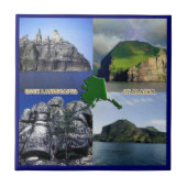 アラスカのコラージュの石の景色 タイル (正面)