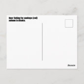 アラスカのサーモン用ベア魚釣り ポストカード (裏面)