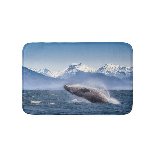 アラスカのザトウクジラを破ること バスマット (正面)
