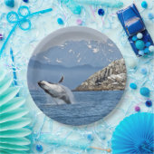 アラスカのザトウクジラ野生生物写真 ペーパープレート (パーティー)