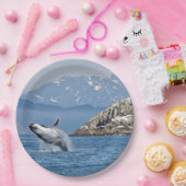 アラスカのザトウクジラ野生生物写真 ペーパープレート (パーティー)