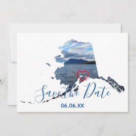 アラスカのシェイプ写真の日付の保存 案内状