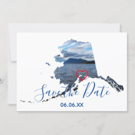 アラスカのシェイプ写真の日付の保存 案内状