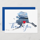 アラスカのシェイプ写真 サンキューカード (正面/裏面)
