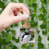 アラスカのツノメドリによって羽をつけられるカラフルな鳥 キーホルダー (手)