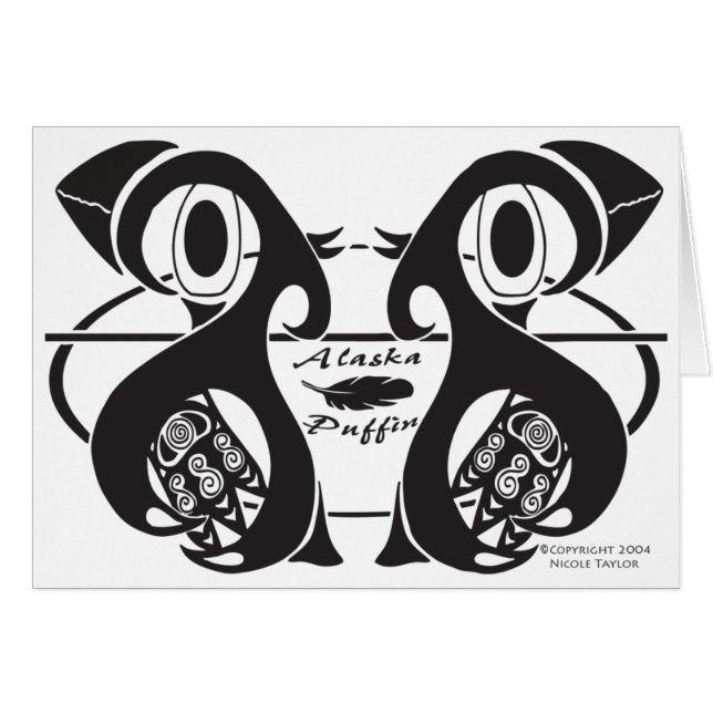 アラスカのツノメドリ (正面横)