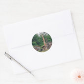 アラスカのトーテムポール ラウンドシール (封筒)